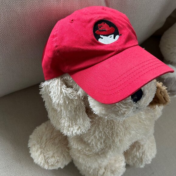 Red Hat Baseball Cap Hat with RedHat Linux Logo - Picture 10 of 15